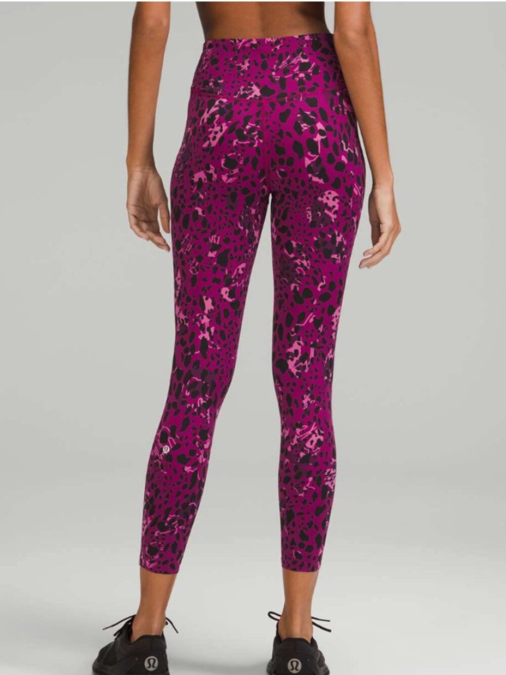 Lululemon High Base Pace High-Rise Running Tight 6 Pink Animal Print Leggings - Picture 3 of 9